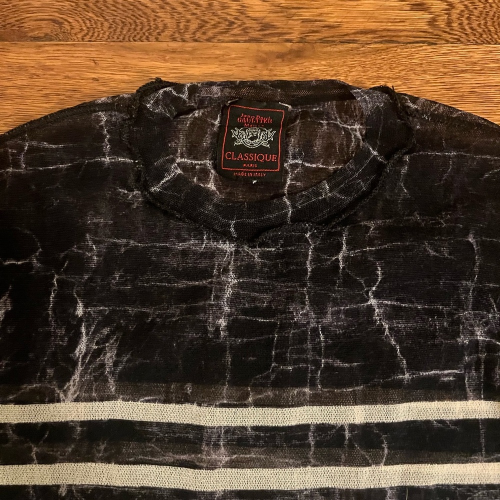 Vintage Jean Paul Gaultier Striped Mesh Top - Picture 3 of 6